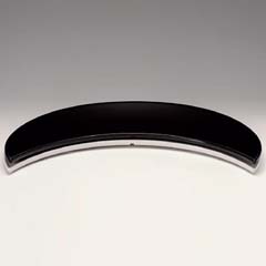 Zicco Melamine Display Stand, Crescent Model, 24x59 cm, Black - Zicco