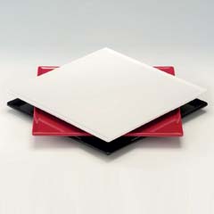 Zicco Melamine Display Tray, 29x29 cm, Red - Zicco