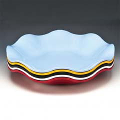 Zicco Melamine Display Tray, Daisy Model, 45x7 Cm, Black - Zicco