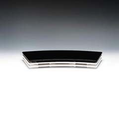 Zicco Melamine Display Tray, Oval, 19x46 cm, Black - Zicco