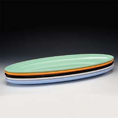 Zicco Melamine Display Tray, Oval, 65x20x4 Cm, Yellow - Zicco