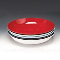 Zicco Melamine Display Tray, Round, 44.5x10 Cm, Black - Zicco