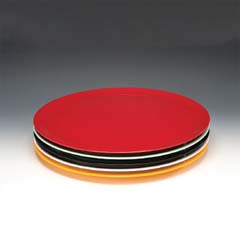 Zicco Melamine Display Tray, Round, 45.5x3 Cm, Black - Zicco