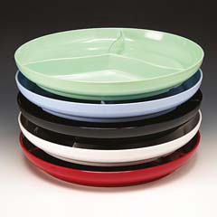 Zicco Melamine Display Tray, Round, Compartmented, 39x5 Cm, Red - Zicco