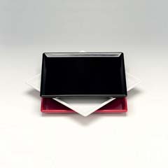 Zicco Melamine Display Tray, Square, 20x20 cm, Red - Zicco