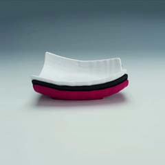 Zicco Melamine Display Tray, Stone Model, 17x34.5x9 cm, Red - Zicco