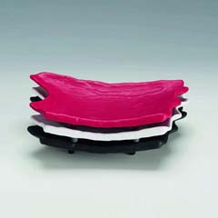 Zicco Melamine Display Tray, Stone Model, 18x27.5x5 cm, Red - Zicco