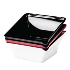 Zicco Melamine Olive Bowl, 22x22x8-11 Cm, Red - Zicco