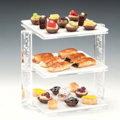 Zicco Melamine Tray Display Stand, 3 Tier, 25x34x29 cm - Zicco
