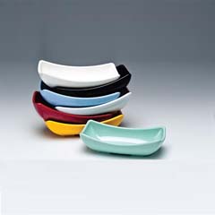 Zicco Mini Melamine Gondola Plate, 14x6.5x4 cm, Green - Zicco