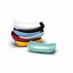 Zicco Mini Melamin Gondol Tabak, 14x6,5x4 cm, Siyah - Zicco
