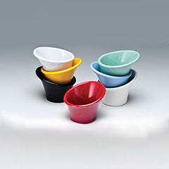 Zicco Mini Melamine Display Bowl, Inclined, 7.5x4x6 cm - Zicco