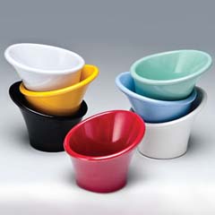Zicco Mini Melamine Display Bowl, Inclined, 7.5x4x6 Cm. Yellow - Zicco