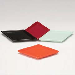 Zicco Mini Melamine Display Tray, Baklava Patterned, 17x11 Cm, Orange - Zicco