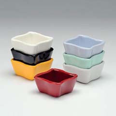 Zicco Mini Sauce Dish, Square 5.5x5.5x2.5 cm, Black - Zicco