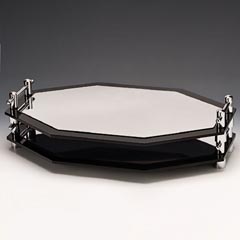 Zicco Mirrored Display Stand, Octagonal, Handle, 60X40 cm - 2