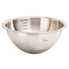 Zicco Mixing Bowl, Steel, Silicone Bottom, 3 Liters, 27x12 cm - Zicco
