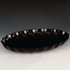 Zicco Oval Display Tray, Polycarbonate, 41.5x29.5x5.5 cm, Black - Zicco