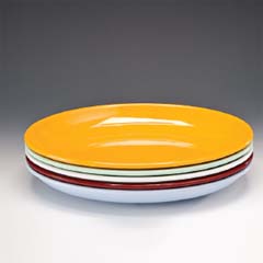 Zicco Oval Melamin Teşhir Tabağı, 40,5x29,5x5 Cm, Sarı - Zicco