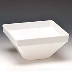 Zicco Polikarbon Kase, Kare, 22x22x11 cm, Beyaz - Zicco