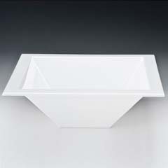 Zicco Polikarbon Teşhir Kasesi, 44,5x44,5x15,5 cm, Beyaz - Zicco