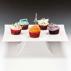 Zicco Polikarbon Teşhir Standı, Ayaklı, 25x25x7 cm, Beyaz - Zicco