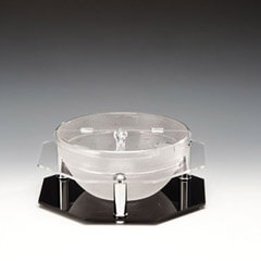 Zicco Polycarbonate Bowl Display Stand, With Lid, 29x7 cm - Zicco