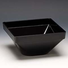 Zicco Polycarbonate Bowl, Square, 22x22x11 cm, Black - Zicco