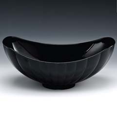 Zicco Polycarbonate Display Bowl, Gondol, 42.5x25.5 cm, Black - Zicco