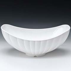 Zicco Polycarbonate Display Bowl, Gondol, 42.5x25.5 cm, White - Zicco