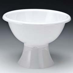 Zicco Polycarbonate Display Bowl, Pedestal, 35 cm, White - Zicco