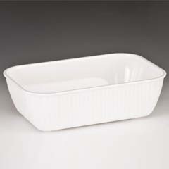 Zicco Polycarbonate Display Bowl, 18x27x8 cm, White - Zicco