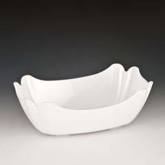 Zicco Polycarbonate Display Bowl, 27x18x9 cm, White - Zicco