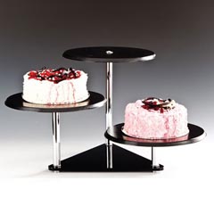 Zicco Polycarbonate Display Stand, Triangular Acrylic Leg, Transparent - 2