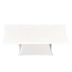 Zicco Polycarbonate Display Stand, With Legs, 20x20x7 cm, White - Zicco