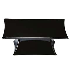 Zicco Polycarbonate Display Stand, With Legs, 25x25x7 cm, Black - Zicco