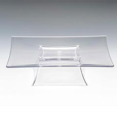 Zicco Polycarbonate Display Stand, With Legs, 25x25x7 cm, Transparent - Zicco