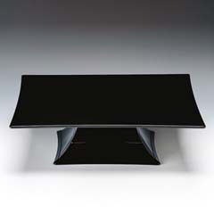 Zicco Polycarbonate Display Stand, With Legs, 35x35x10.5 Cm, Black - Zicco