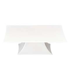 Zicco Polycarbonate Display Stand, With Legs, 35x35x10.5 Cm, White - Zicco