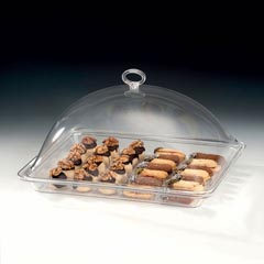Zicco Polycarbonate Gastronorm Pans with Tray, Acrylic Lid, Gn 1/2, 28x34x17 cm (ZCP.707+ZCP.709) - Zicco