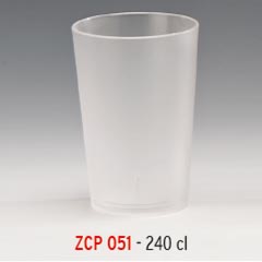 Zicco Polycarbonate Glass, 240 cl, Sanded - Zicco