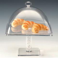 Zicco Polycarbonate Lidded Display Stand, Footed, 29x29x30 cm - Zicco