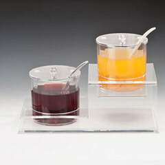 Zicco Polycarbonate Relish Stand, Set of 2, Stair Model, 1.5 lt - Zicco