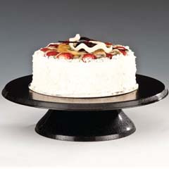 Zicco Polycarbonate Rotating Cake Icing Stand, 30 cm, Black - Zicco