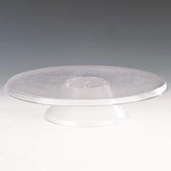 Zicco Polycarbonate Rotating Cake Smoothing Stand, 35 cm, Transparent - Zicco