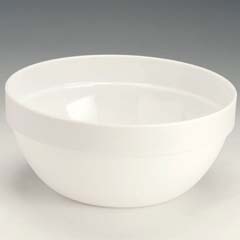 Zicco Polycarbonate Round Bowl, 23 Cm, White - Zicco