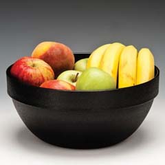 Zicco Polycarbonate Round Bowl, 23 Cm, Black - Zicco