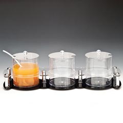 Zicco Polycarbonate Sauce and Jam Stand, Set of 3, 2.1 lt, 21x65x18 cm - Zicco