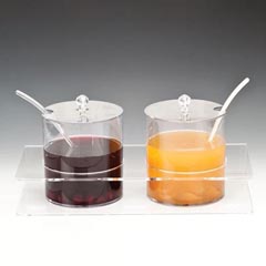 Zicco Polycarbonate Sauce Jam Stand, Dual, 43x21x18 cm - Zicco