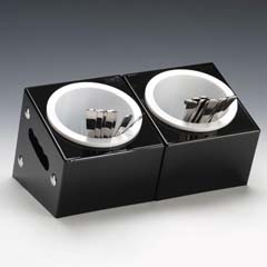 Zicco Polycarbonate Spoon Rack, 33x18x18 cm, Black - Zicco